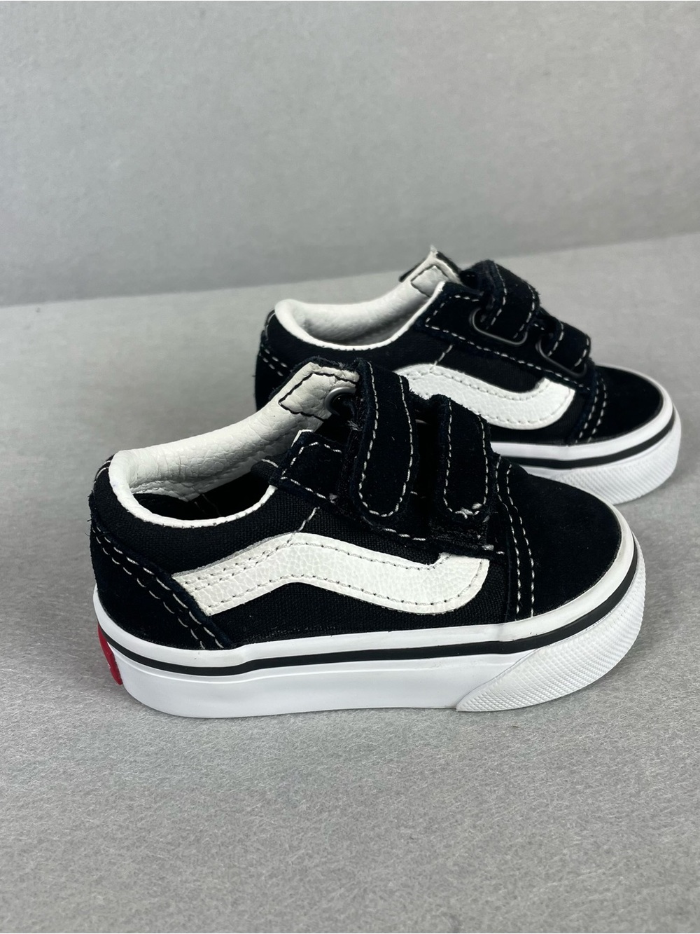 Vans Kids Black & White Hook-and-Eye Old Skool Sneakers US 2.5 Toddler